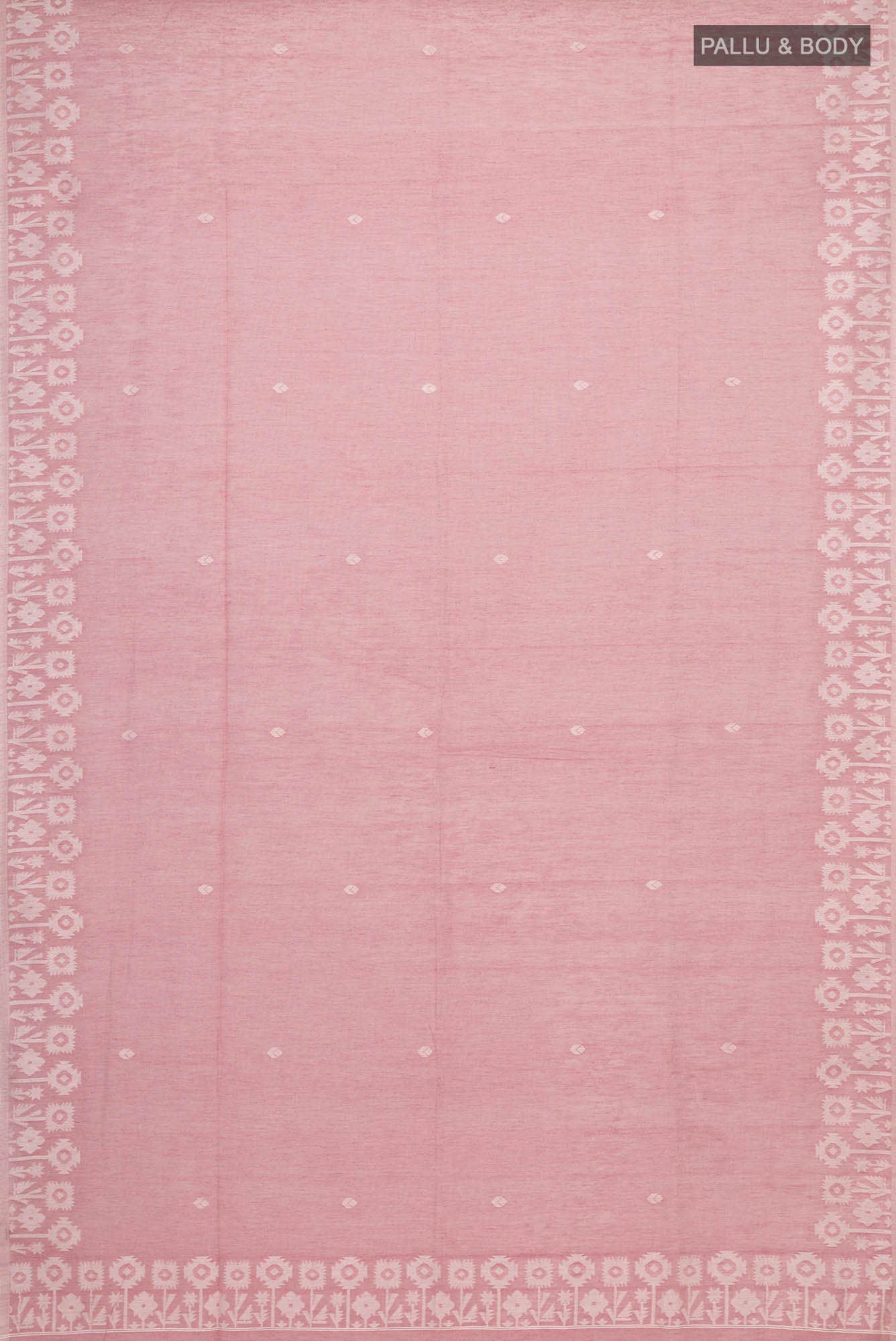 Paromita-Dusky Pink Bengal Cotton Saree