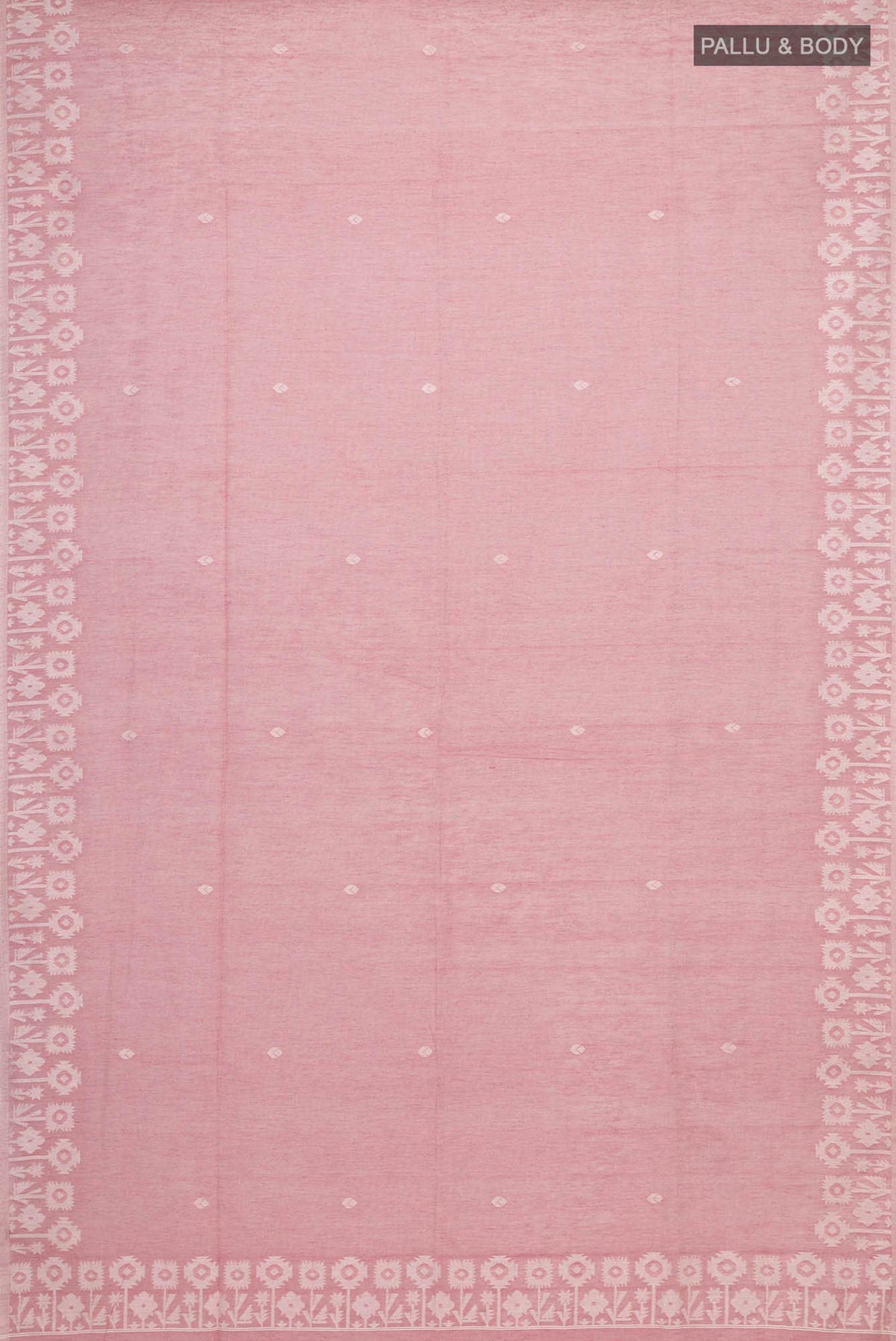 Paromita-Dusky Pink Bengal Cotton Saree