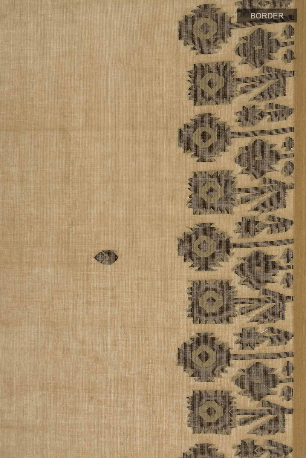 Paromita-Dark Beige Bengal Cotton Saree