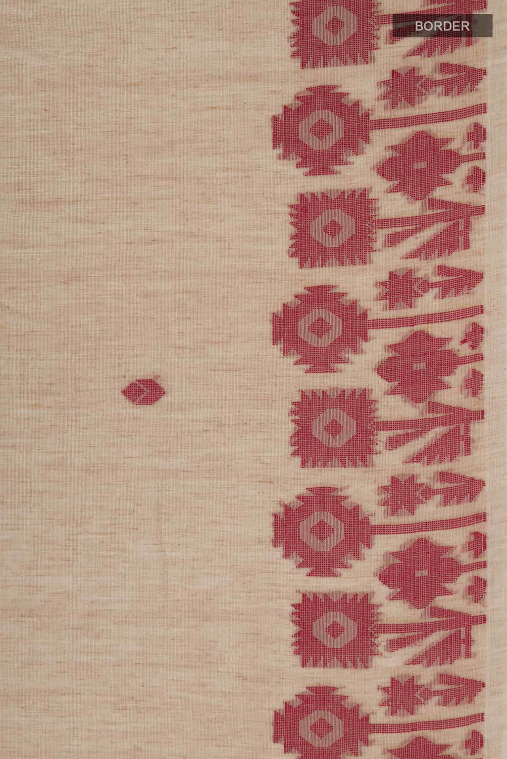 Paromita-Beige Bengal Cotton Saree