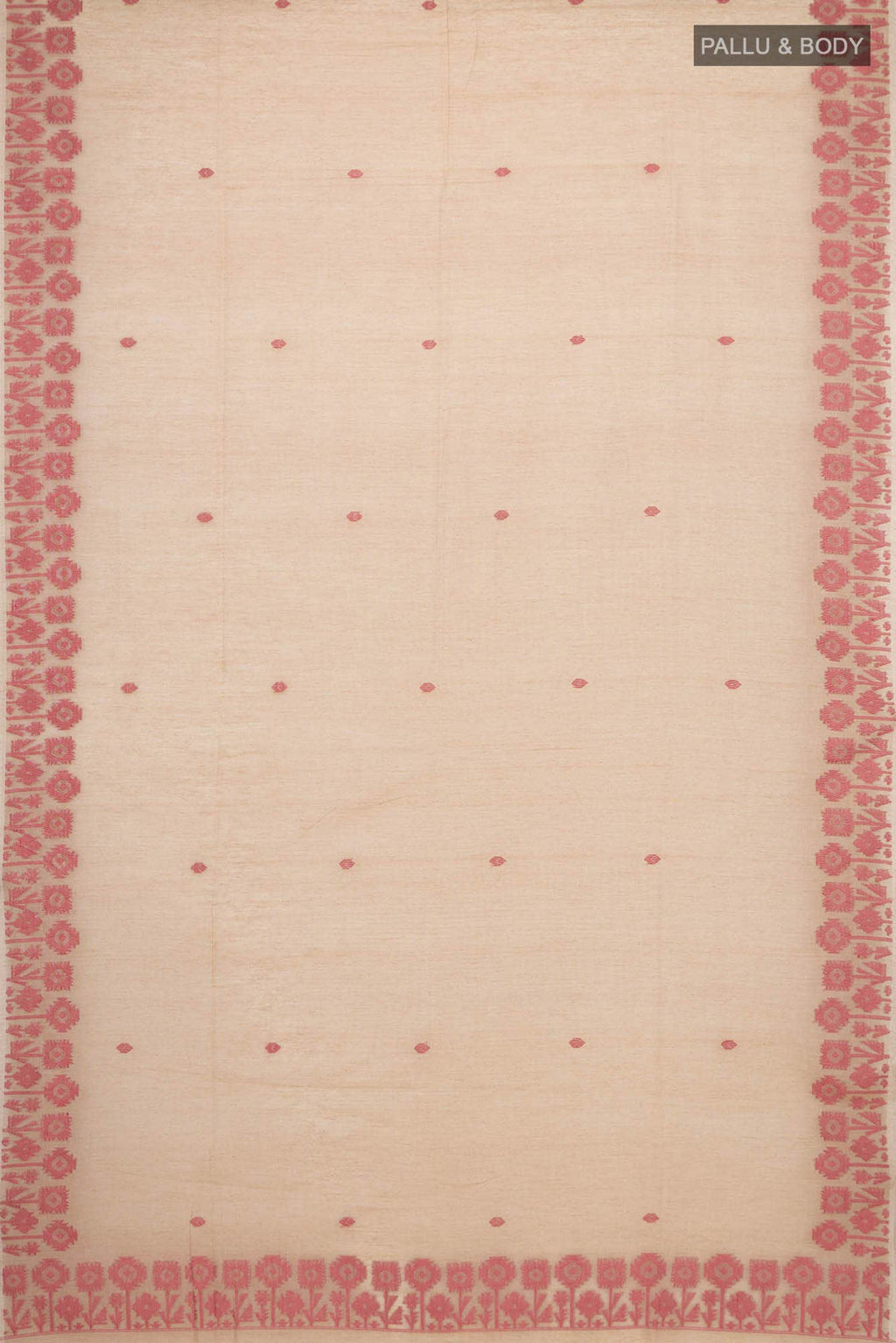 Paromita-Beige Bengal Cotton Saree
