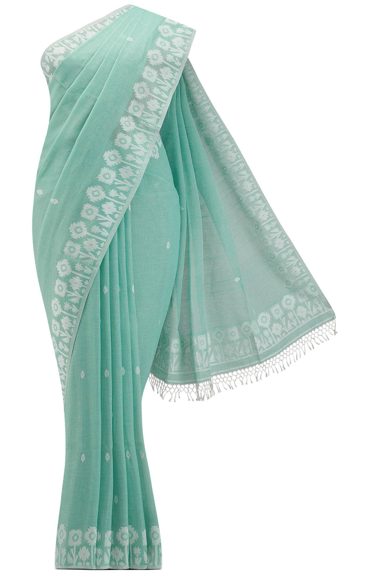 Paromita-Blue Bengal Cotton Saree