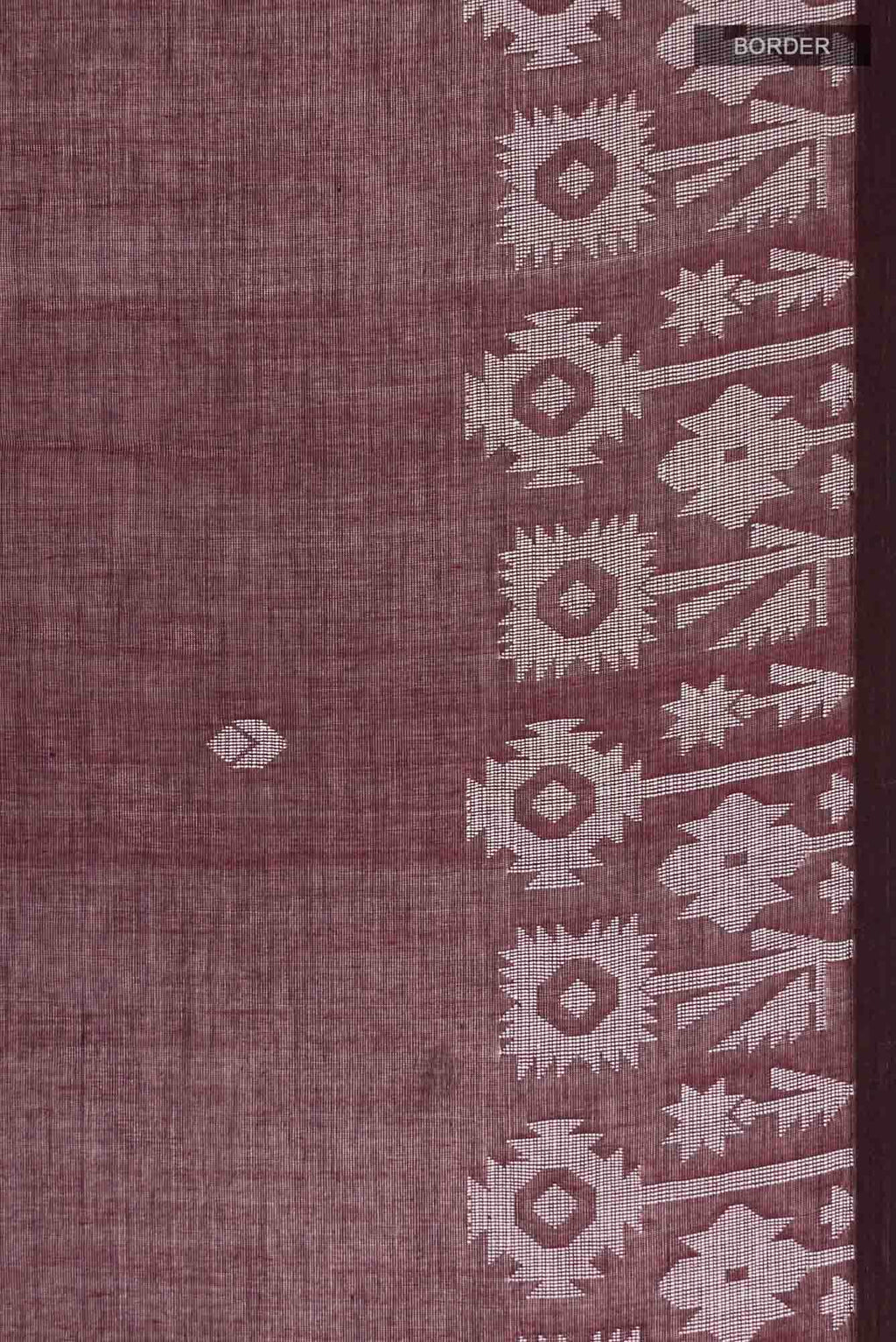 Paromita-Maroon Bengal Cotton Saree