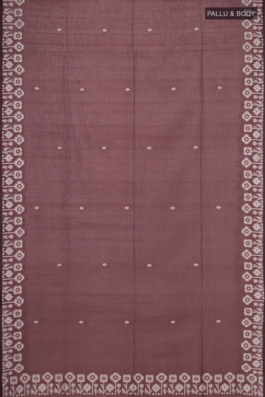 Paromita-Maroon Bengal Cotton Saree