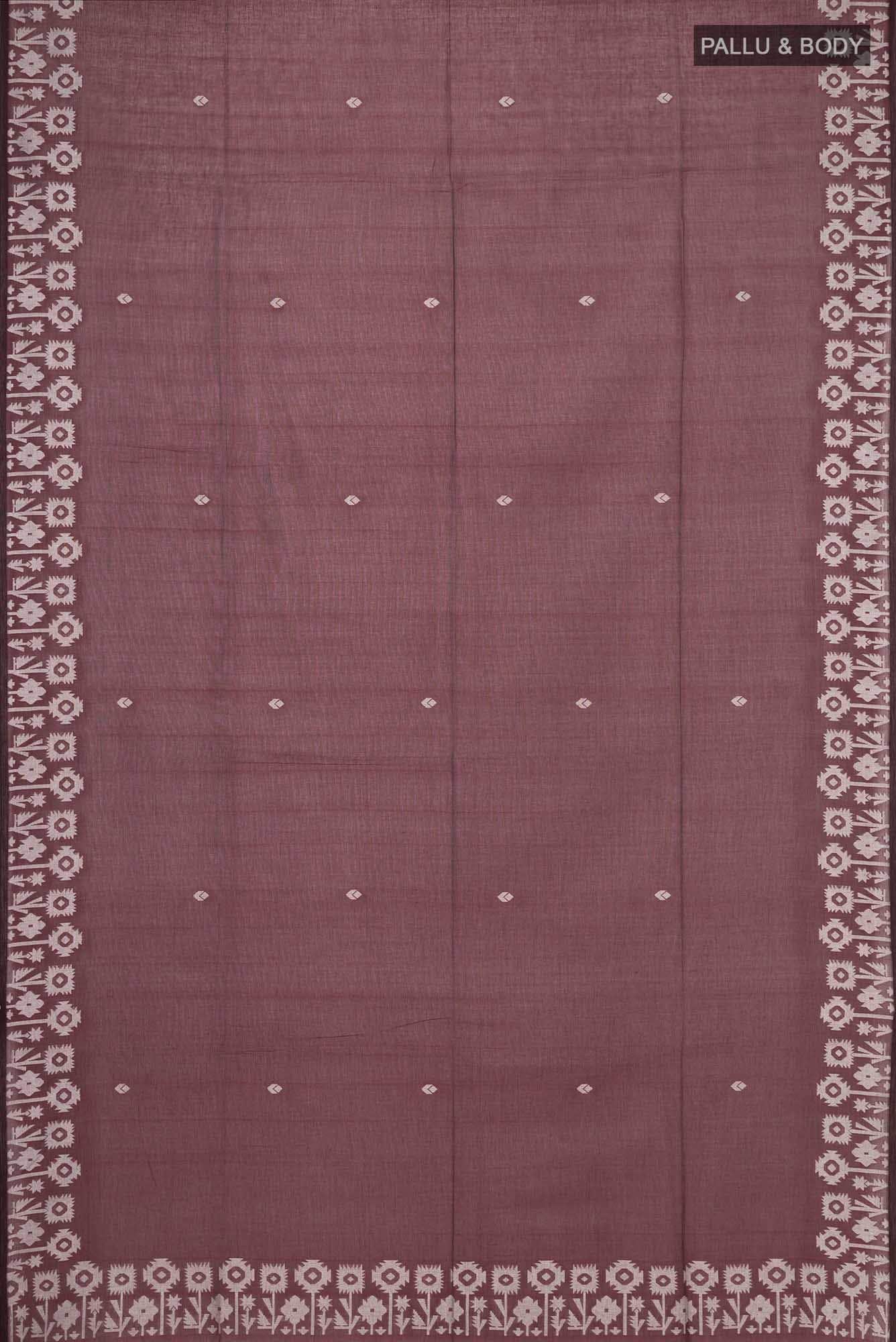 Paromita-Maroon Bengal Cotton Saree