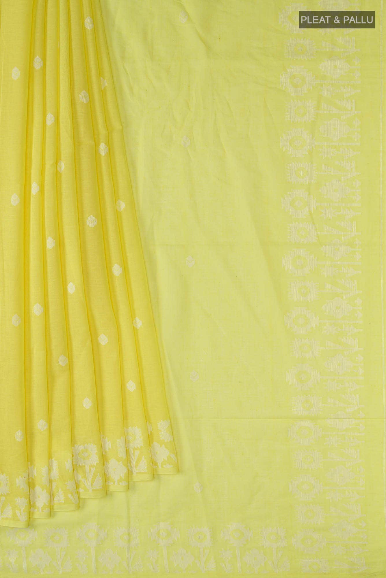 Paromita-Yellow Bengal Cotton Saree