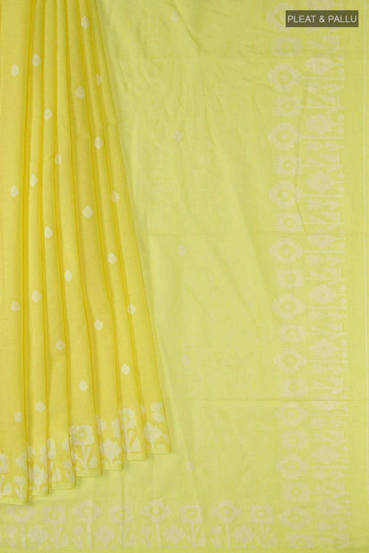 Paromita-Yellow Bengal Cotton Saree