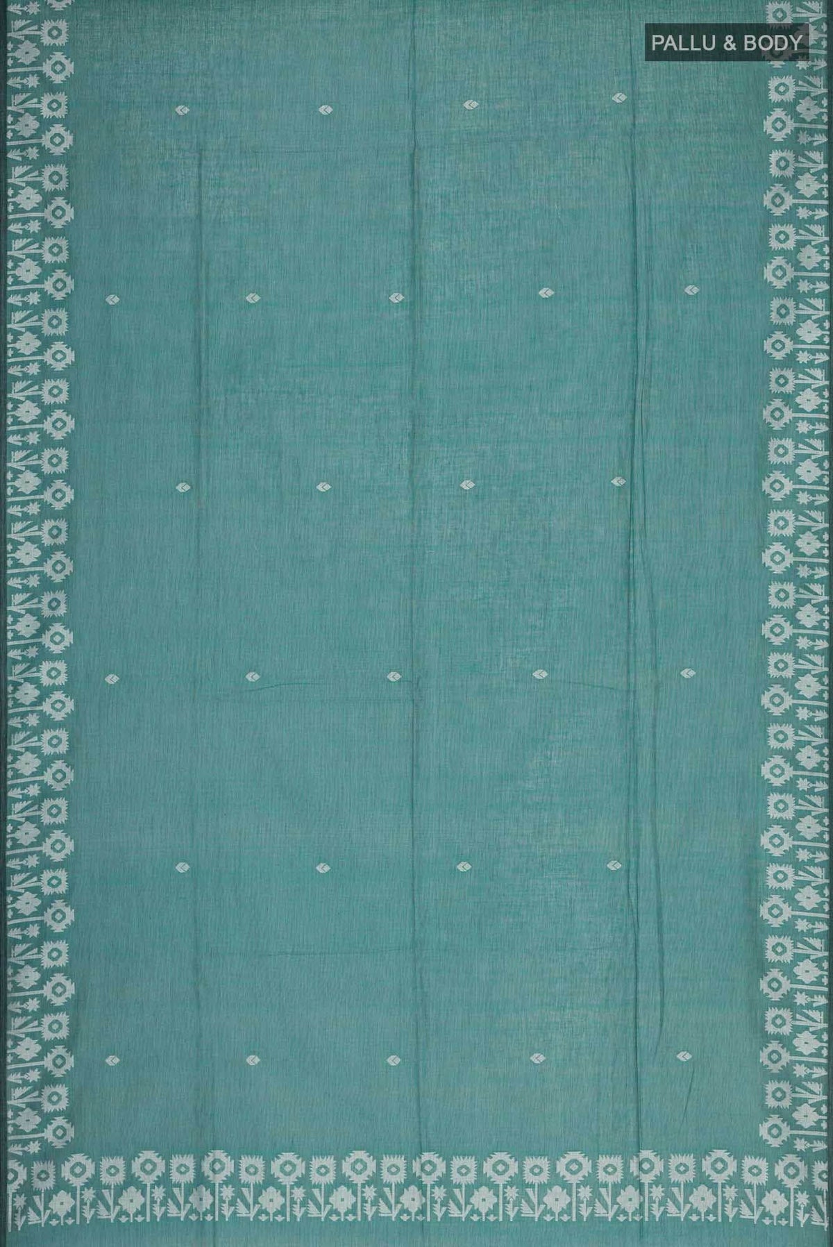 Paromita-Teal Green Bengal Cotton Saree