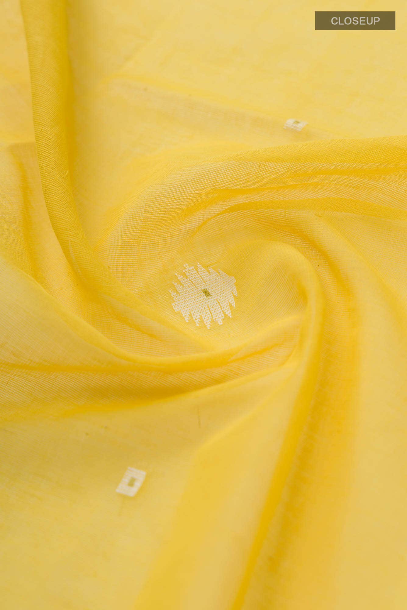 Damini- Mustard Yellow Bengal Cotton Saree