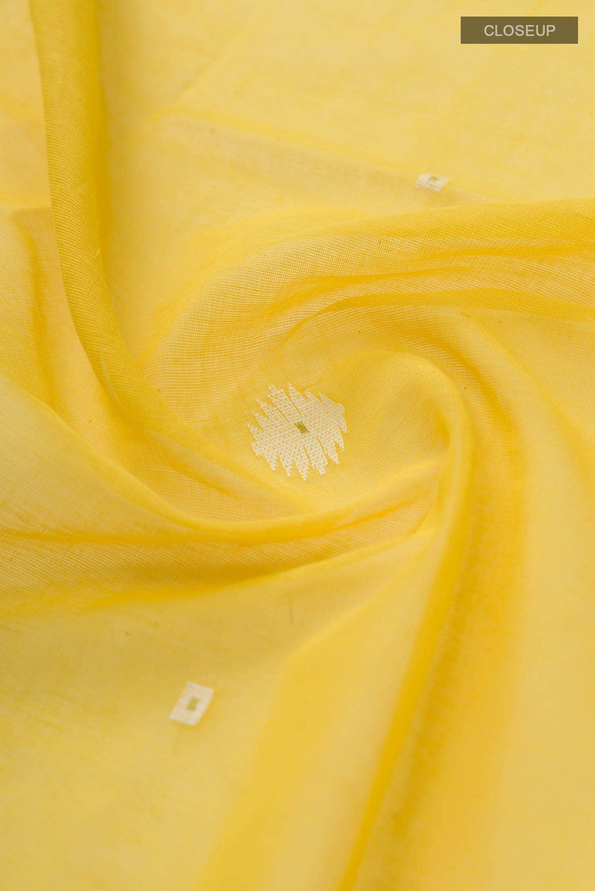 Damini- Mustard Yellow Bengal Cotton Saree