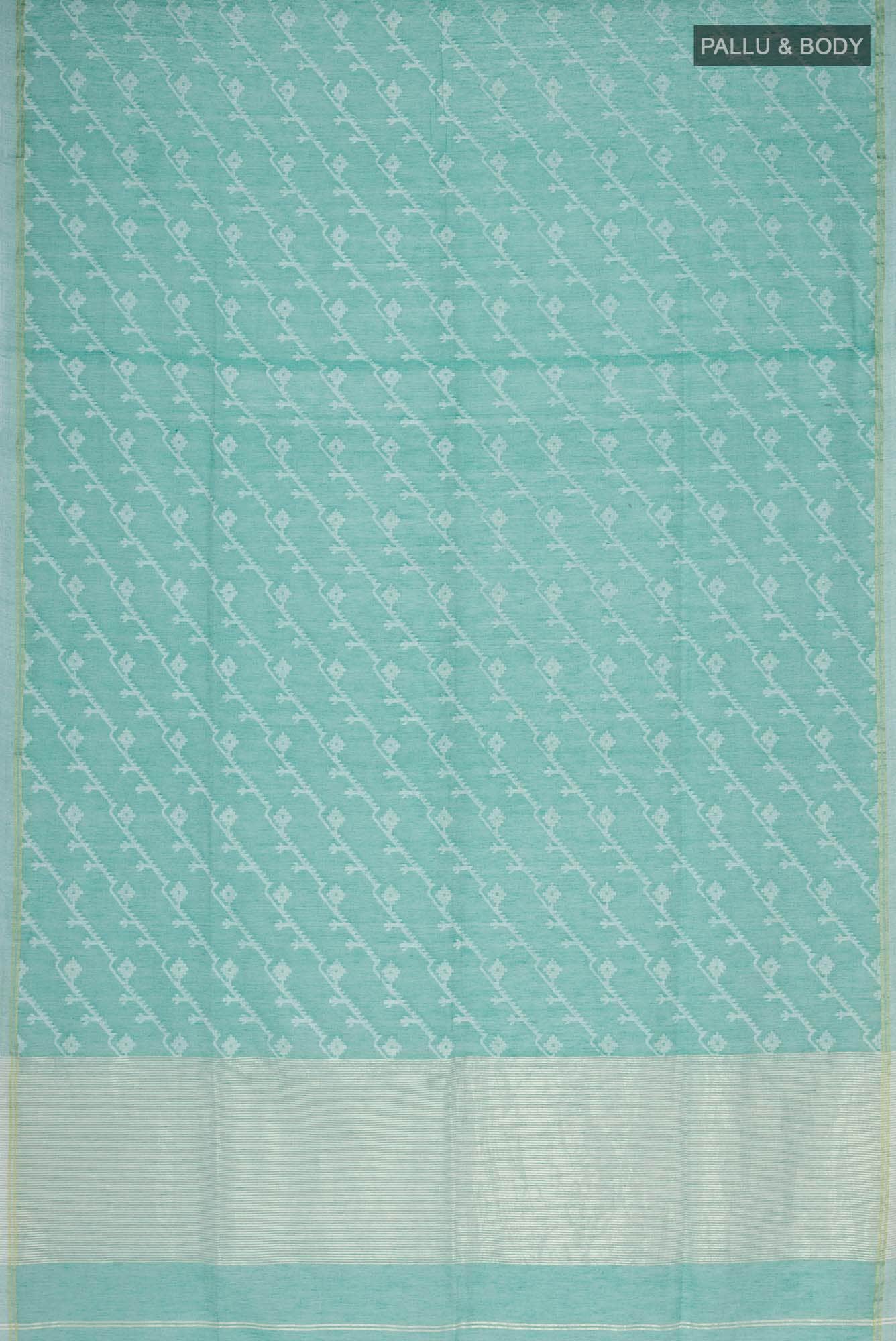 Bimala-Teal Green Bengal Cotton Saree