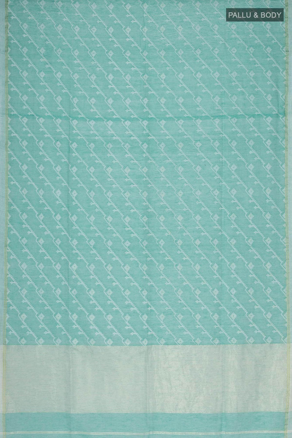 Bimala-Teal Green Bengal Cotton Saree