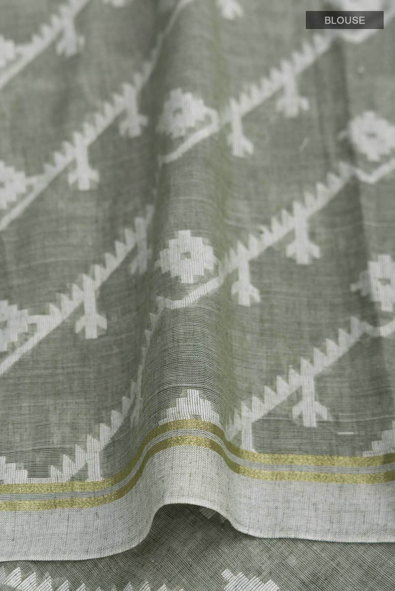 Bimala-Green Bengal Cotton Saree