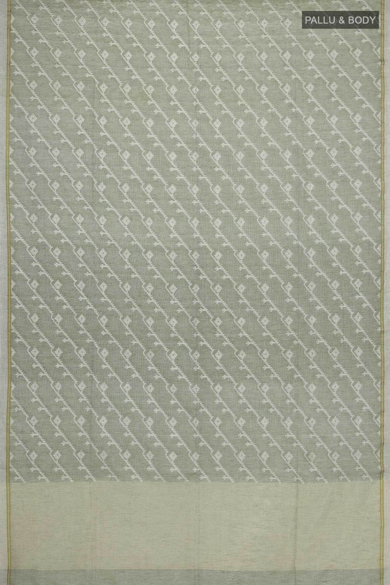 Bimala-Green Bengal Cotton Saree