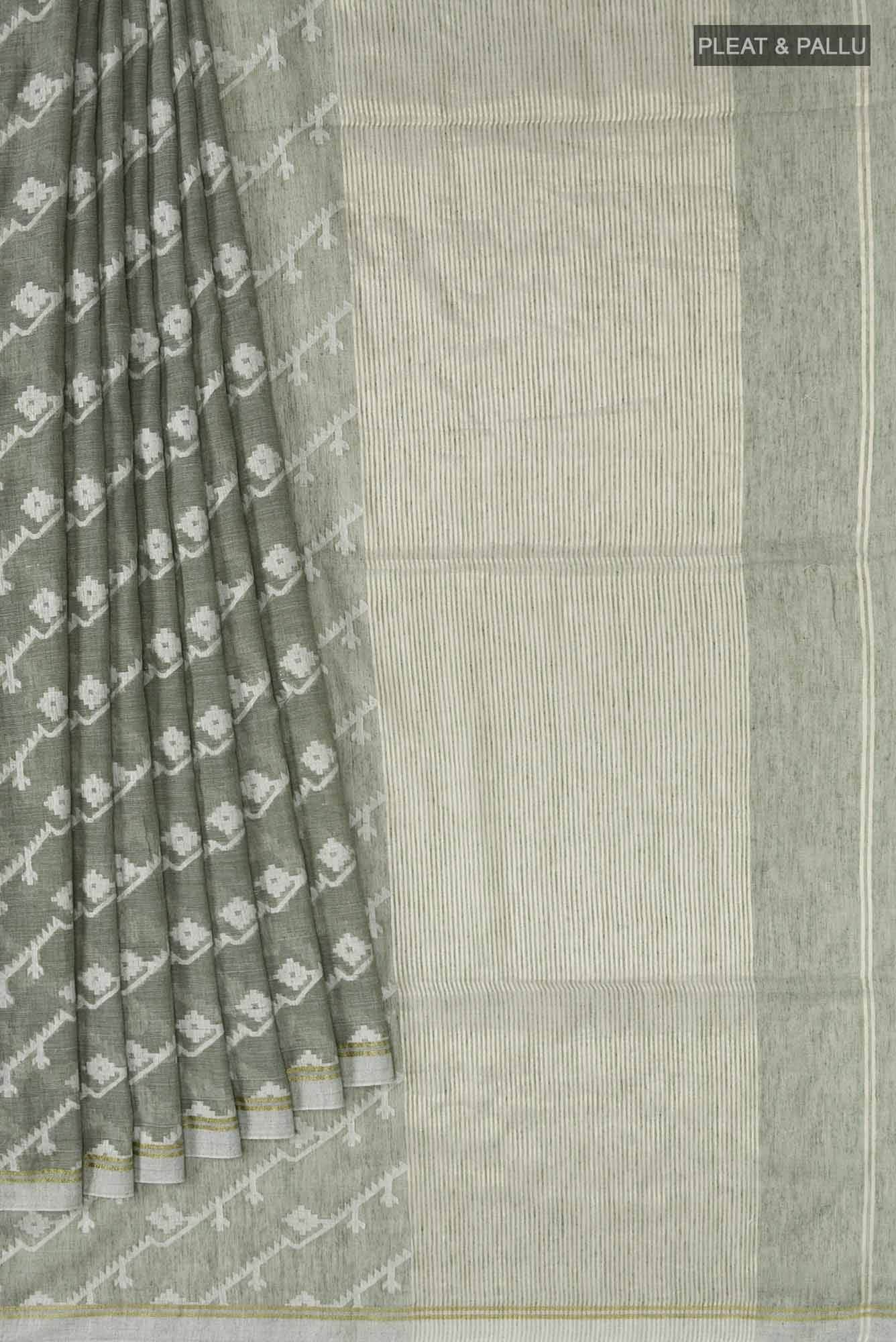 Bimala-Green Bengal Cotton Saree