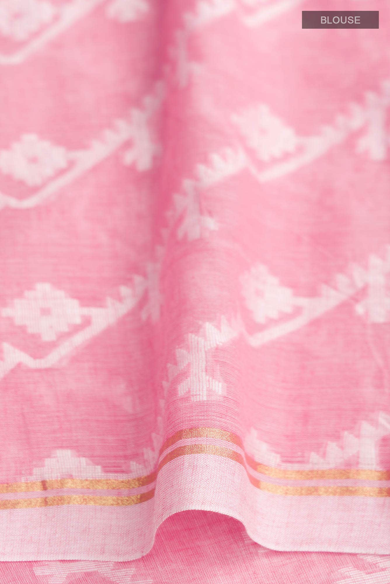 Bimala-Peach Bengal Cotton Saree