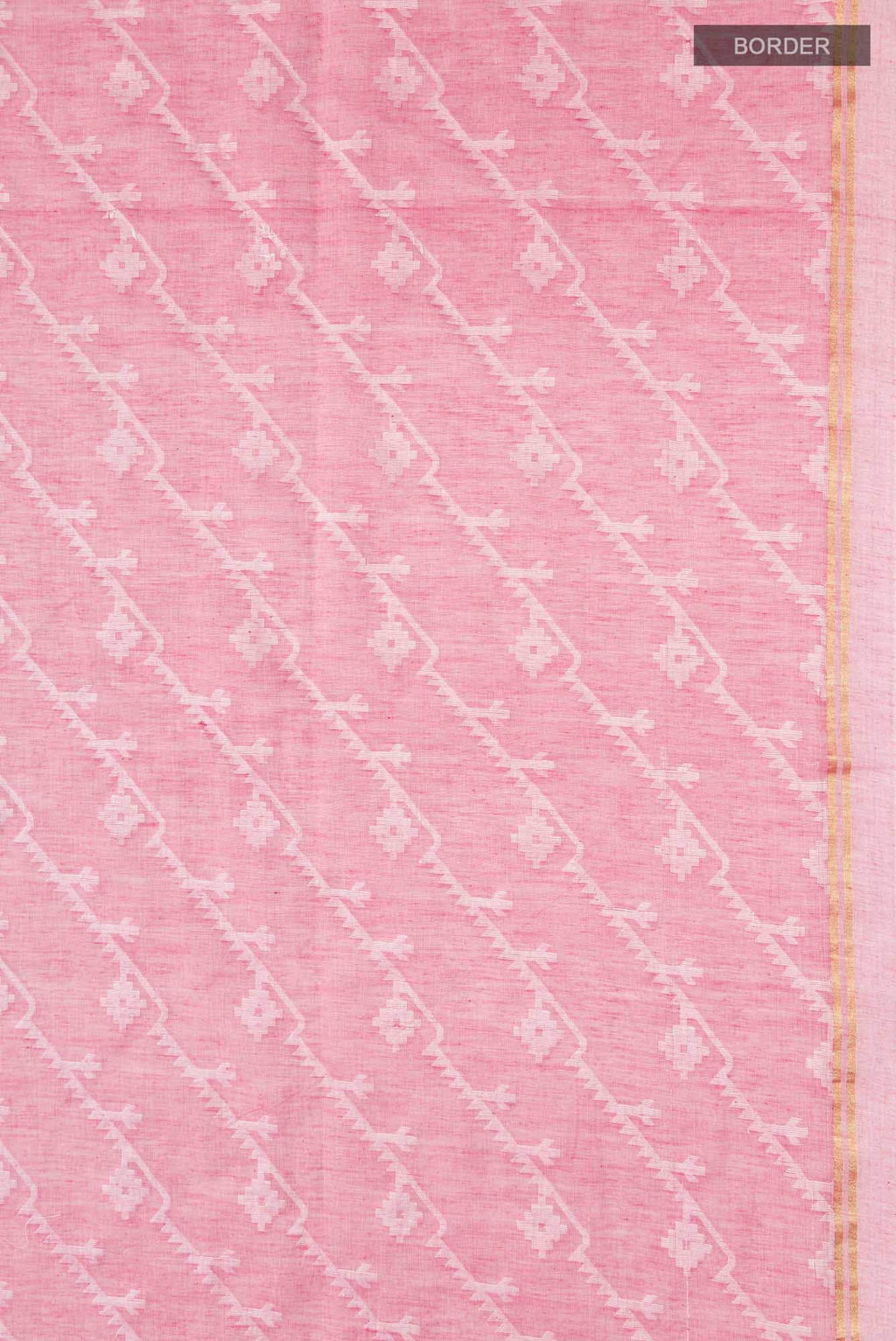 Bimala-Peach Bengal Cotton Saree