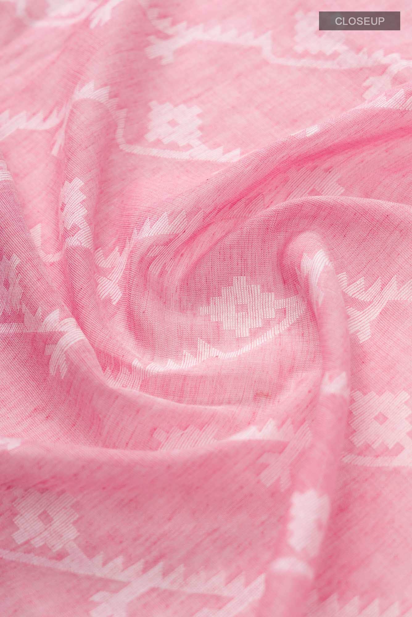 Bimala-Peach Bengal Cotton Saree