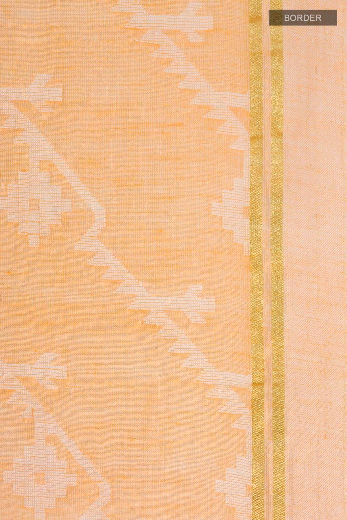 Bimala-Orange Bengal Cotton Saree