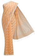 Bimala-Orange Bengal Cotton Saree