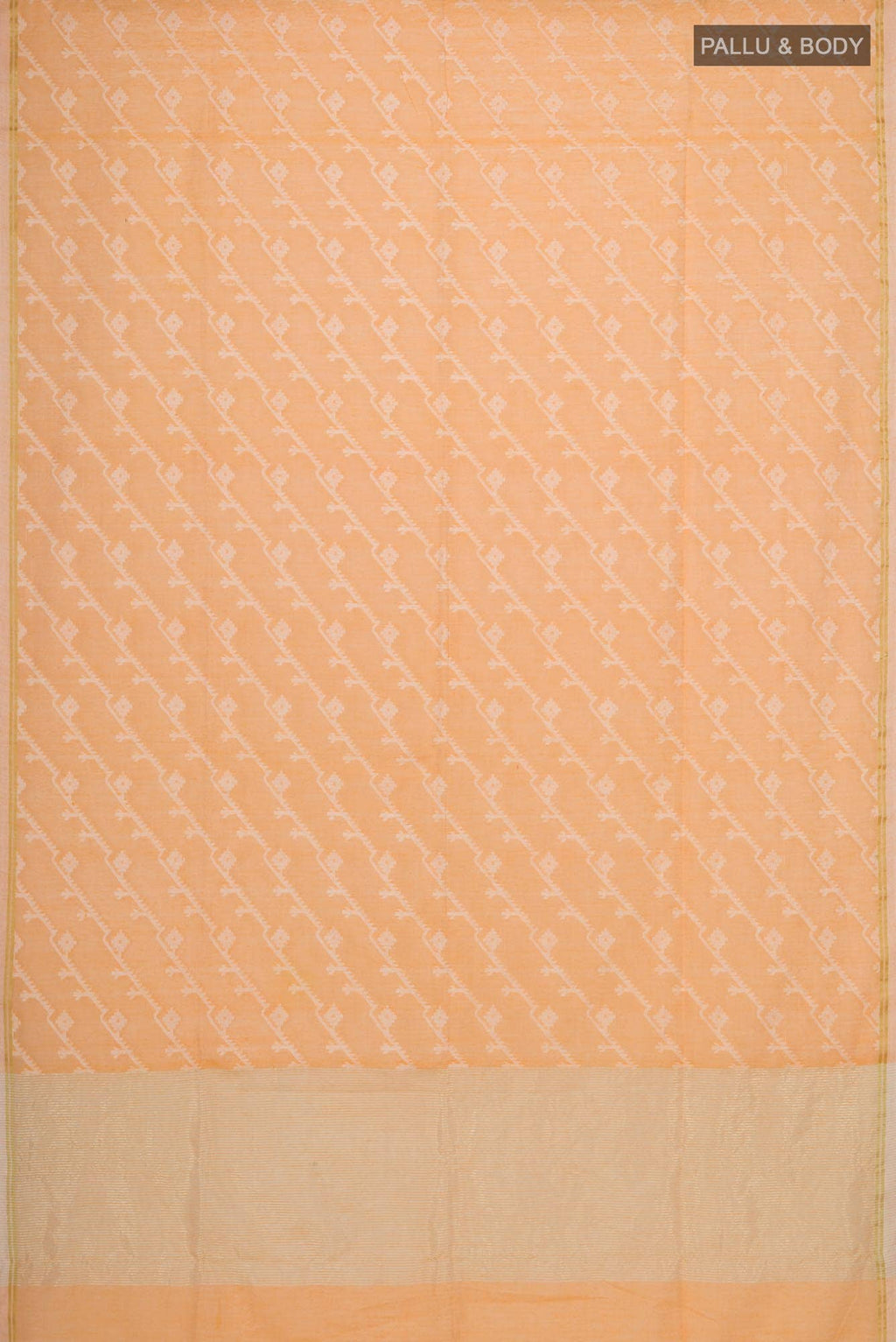 Bimala-Orange Bengal Cotton Saree