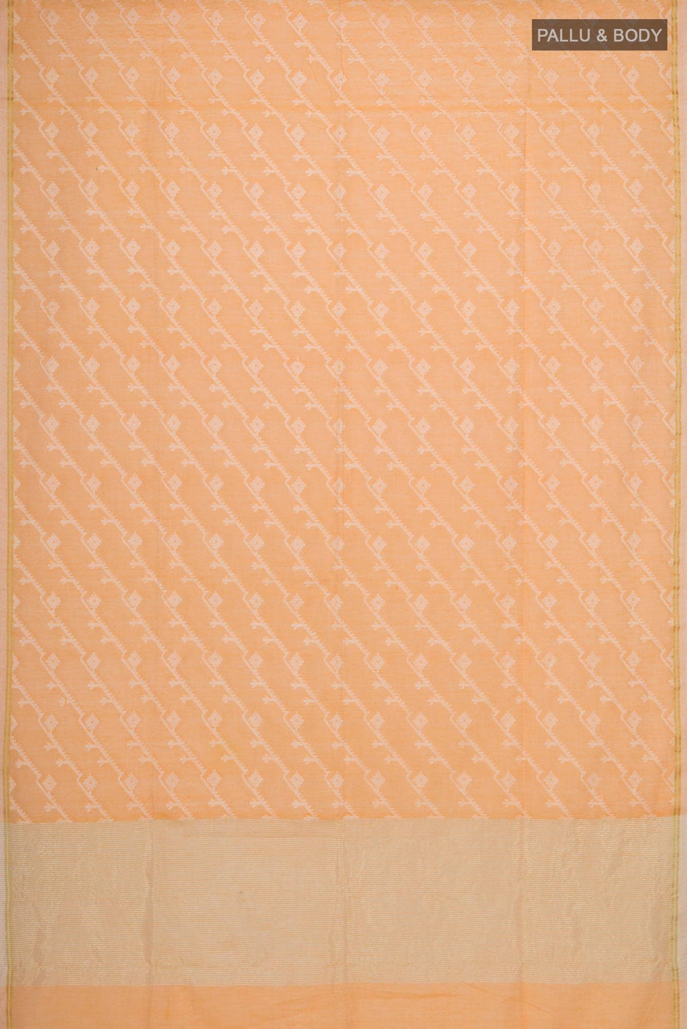 Bimala-Orange Bengal Cotton Saree