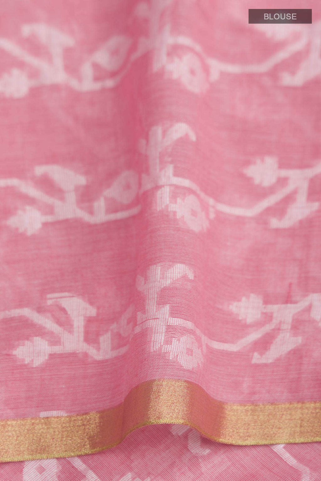 Kadambini-Peach Bengal Cotton Saree