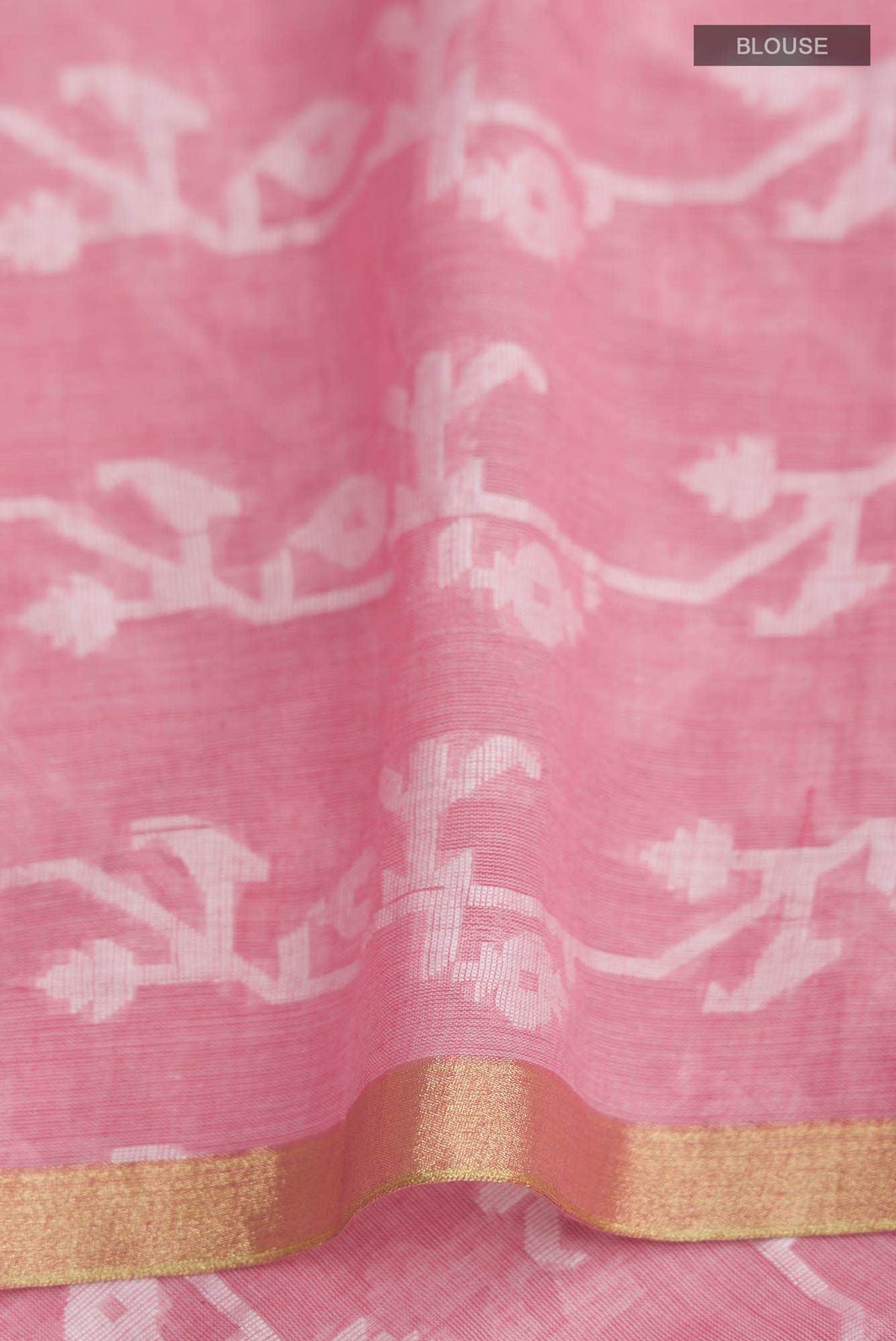 Kadambini-Peach Bengal Cotton Saree