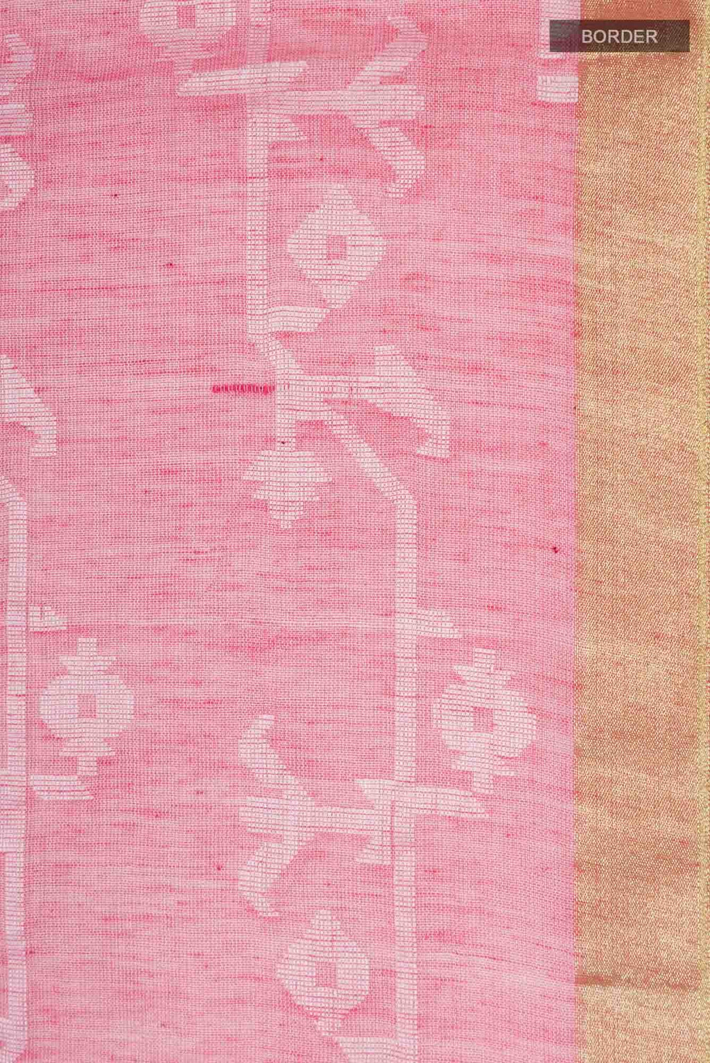 Kadambini-Peach Bengal Cotton Saree