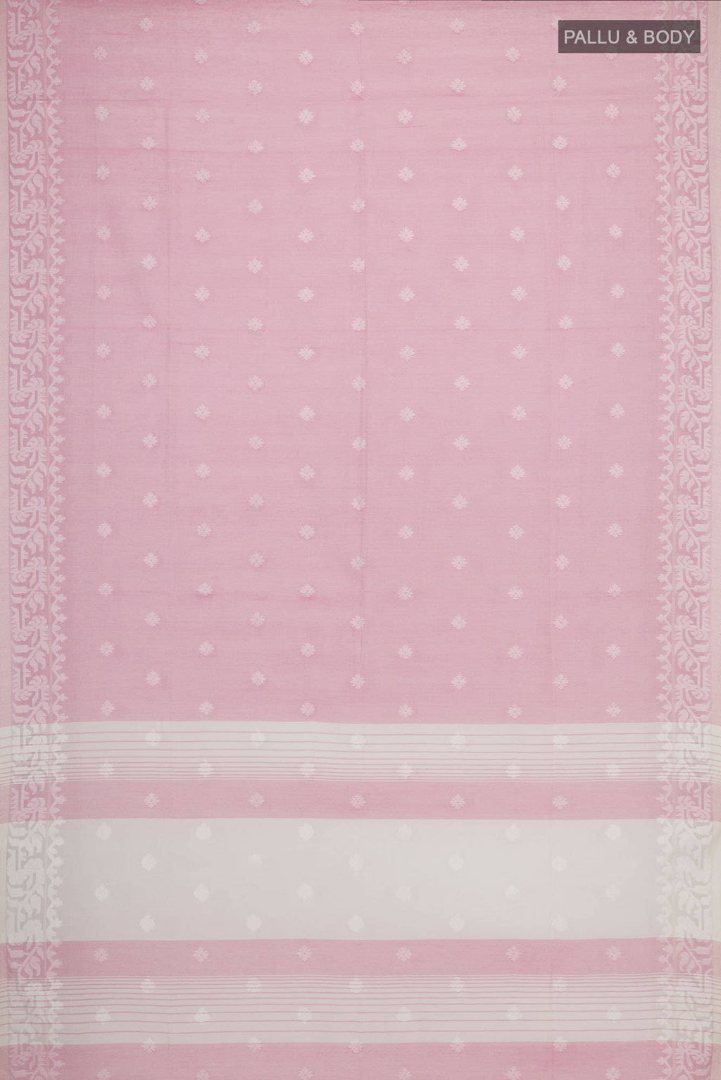Aarna-Pink Bengal Cotton Saree