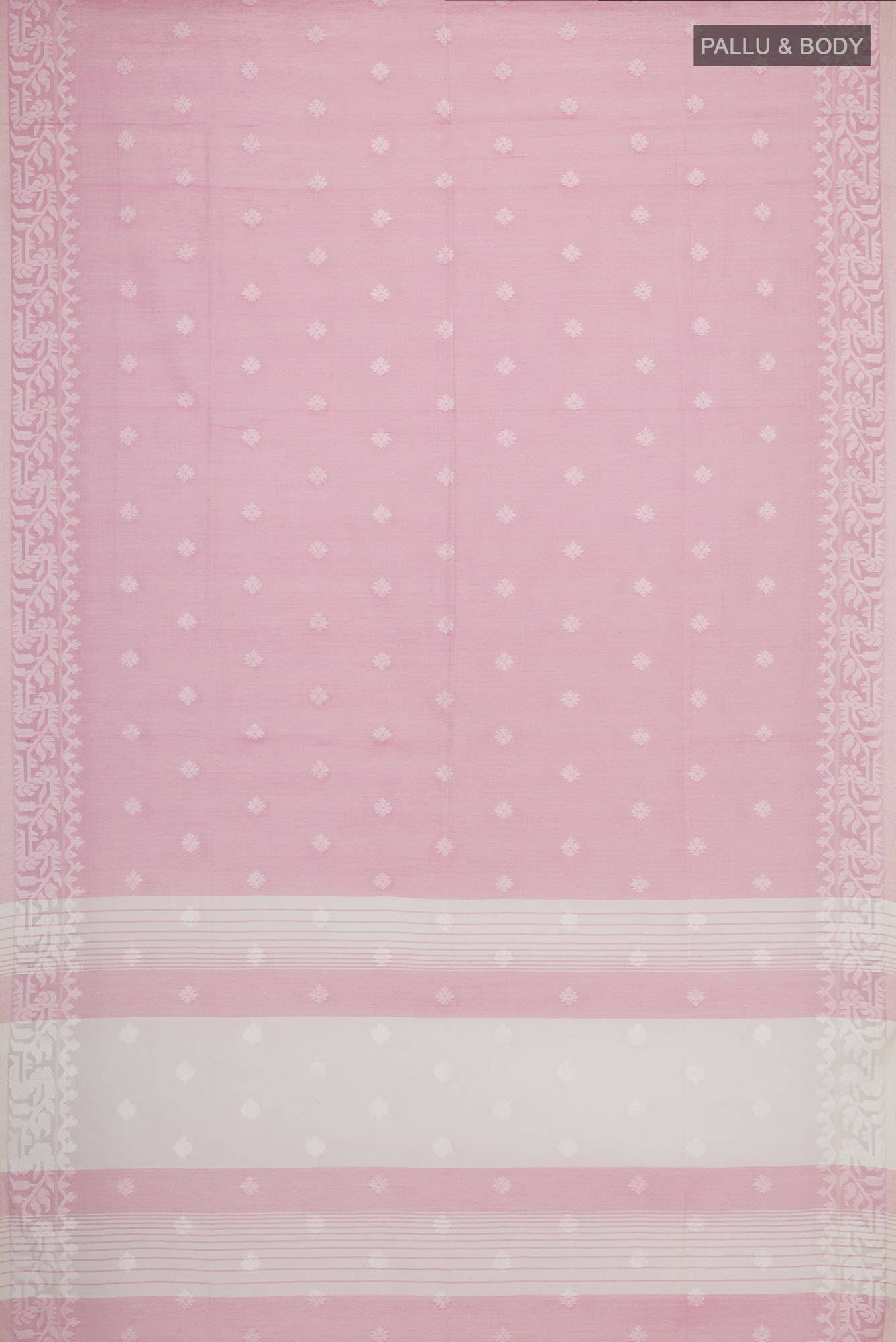 Aarna-Pink Bengal Cotton Saree
