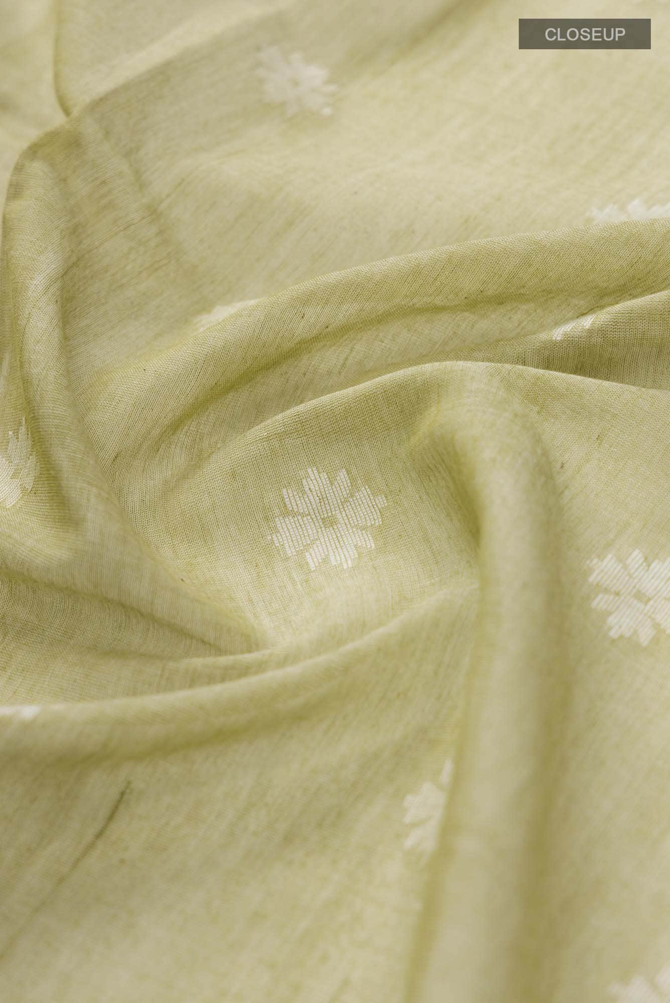 Aarna-Olive Green Bengal Cotton Saree