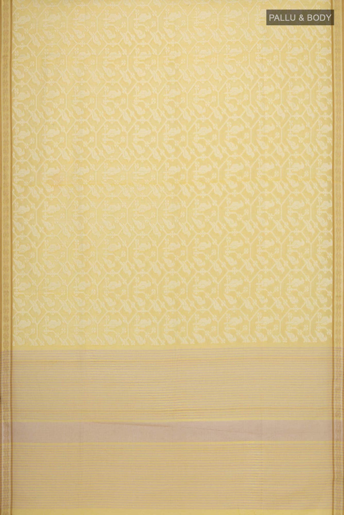 Mrinmayi-Yellow Bengal Cotton Saree