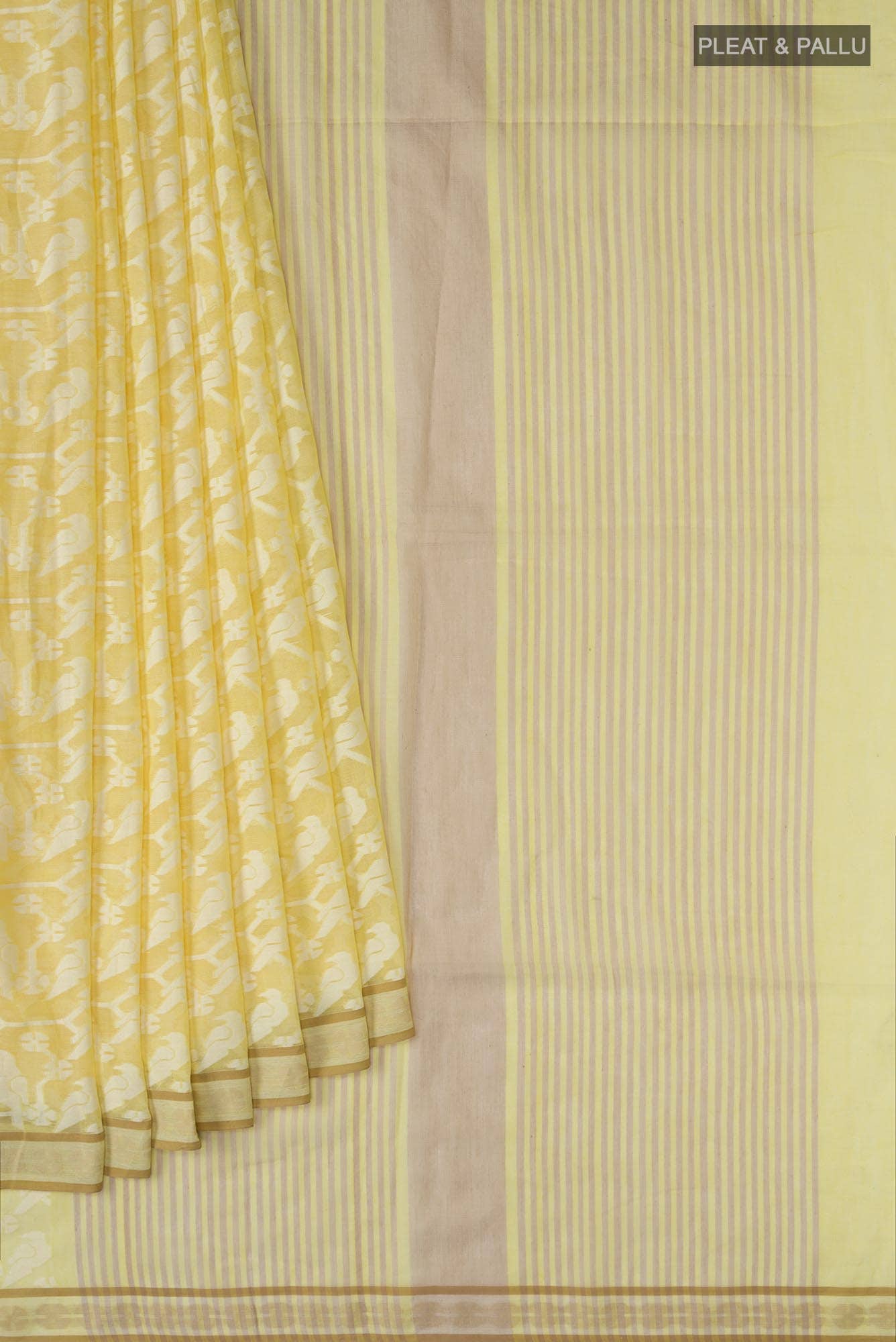 Mrinmayi-Yellow Bengal Cotton Saree