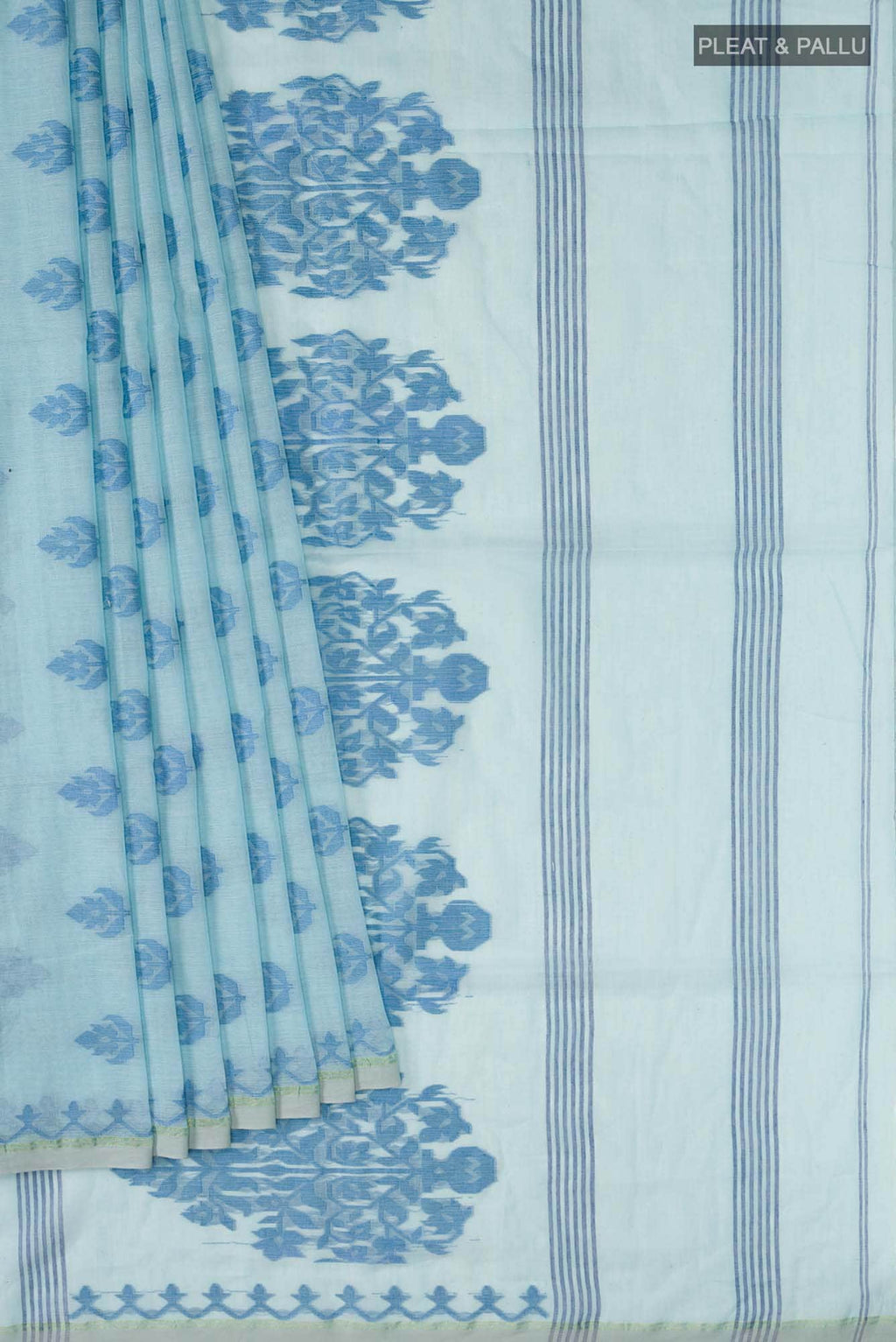 Neera-Blue Bengal Cotton Saree