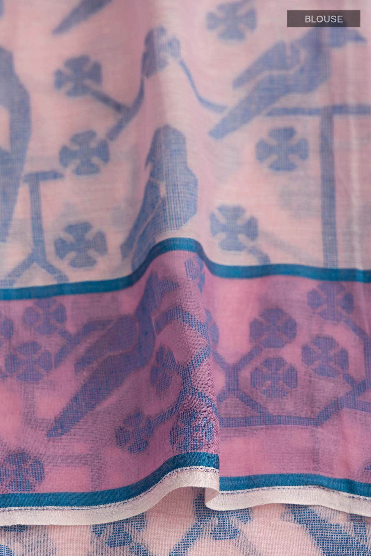 Jamini-Pink Bengal Cotton Saree