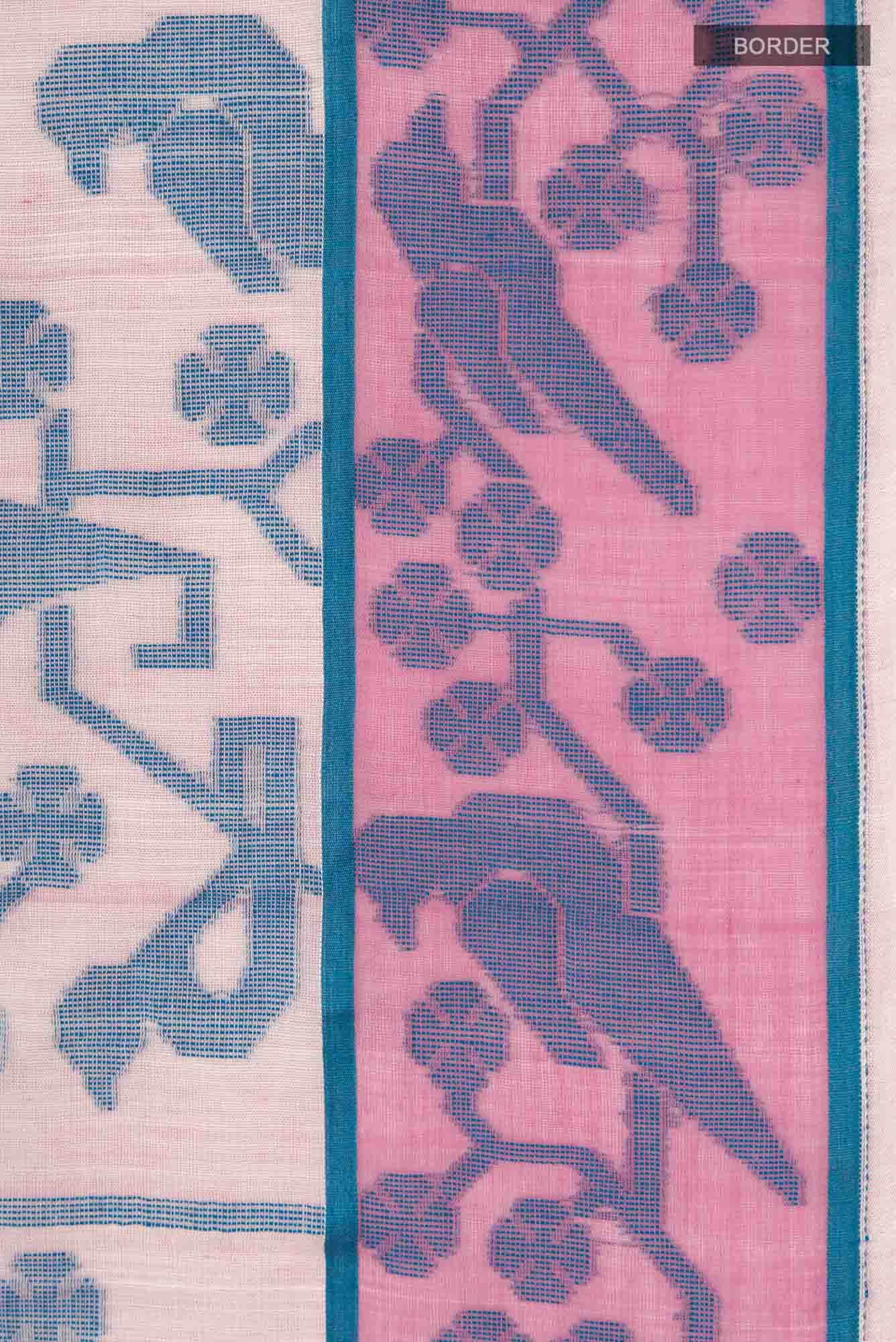 Jamini-Pink Bengal Cotton Saree