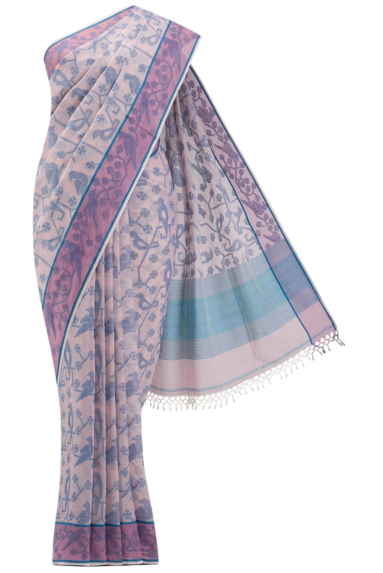 Jamini-Pink Bengal Cotton Saree