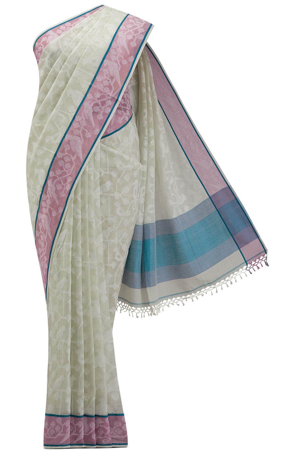 Jamini-Sage Green Bengal Cotton Saree