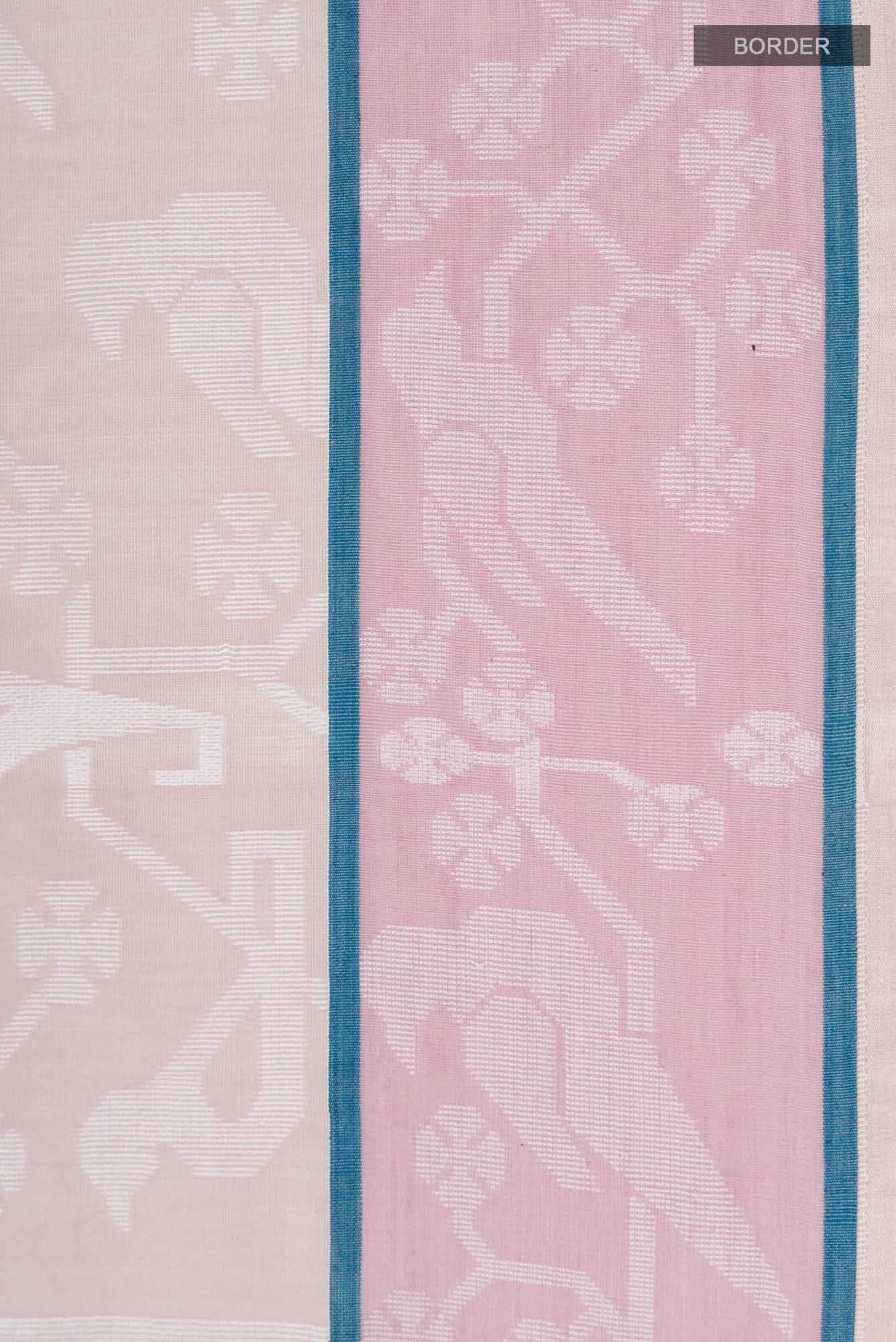 Jamini-Light Pink Bengal Cotton Saree