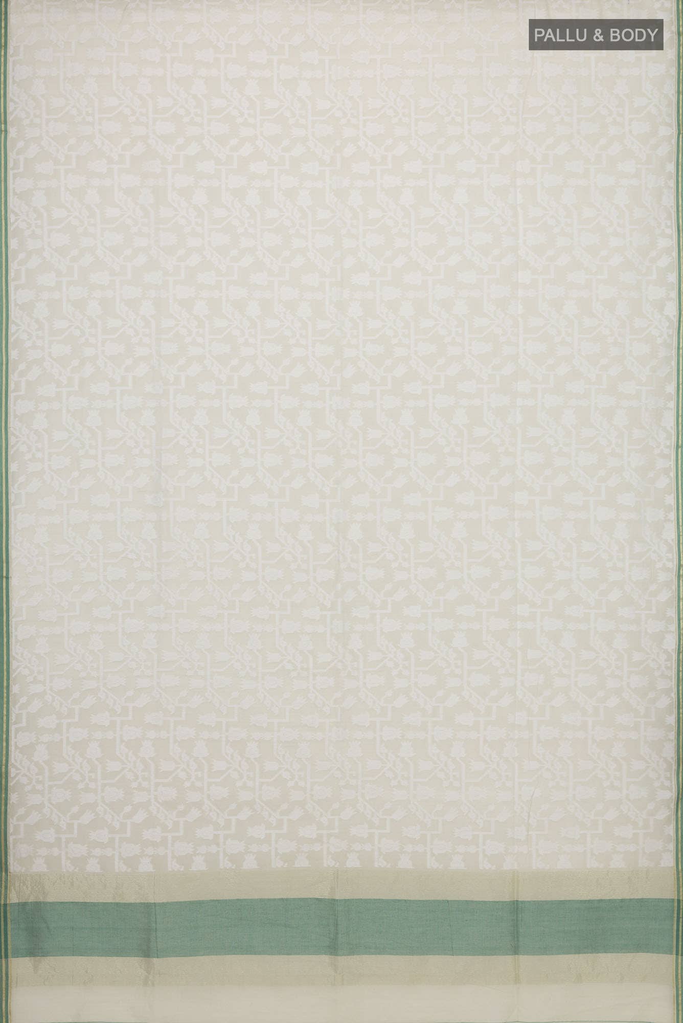 Binodini-Sage Green Bengal Cotton Saree