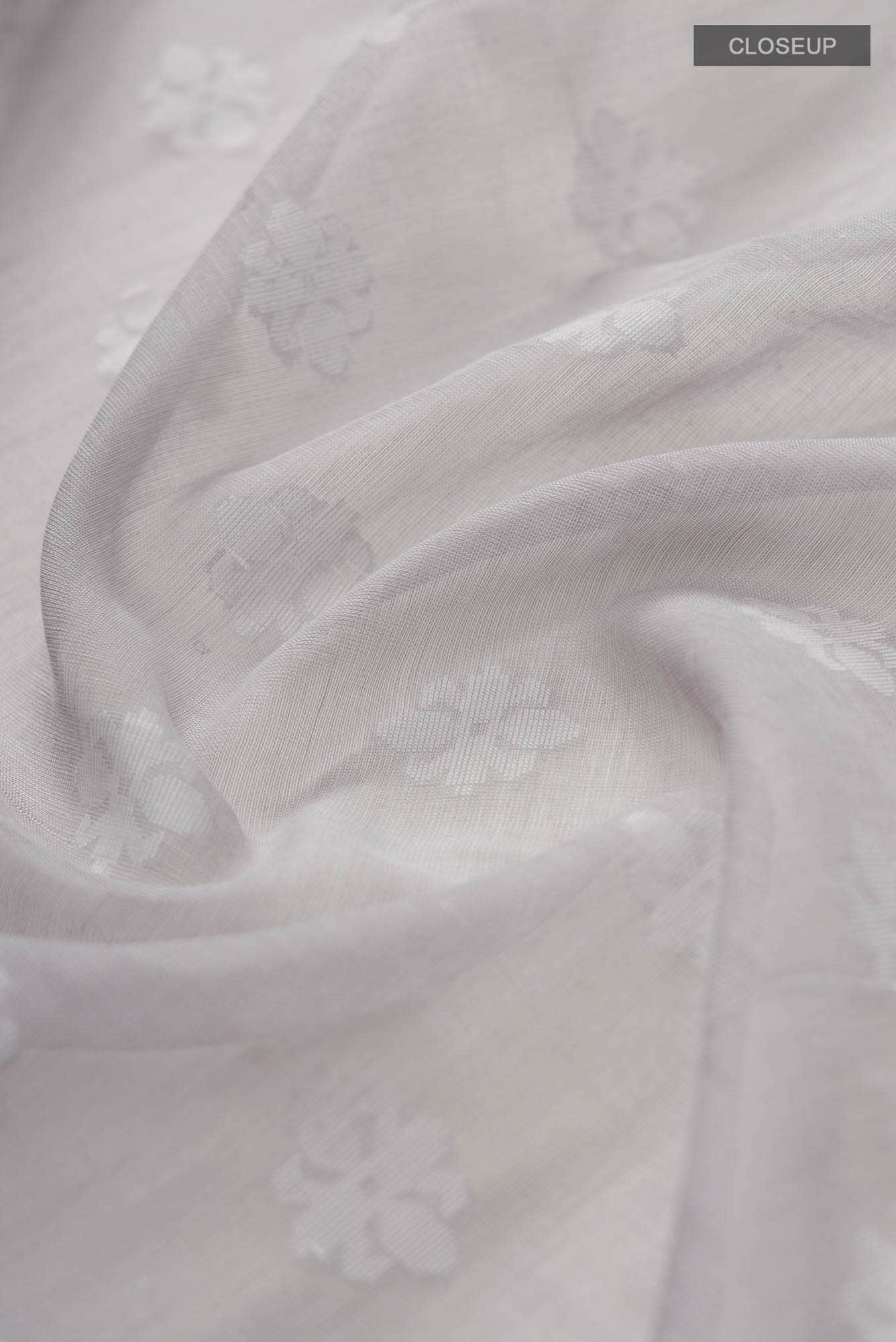 Mrinal-Grey Bengal Cotton Saree