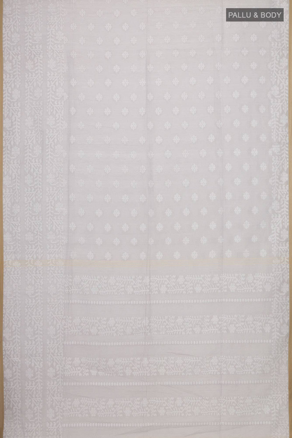 Mrinal-Grey Bengal Cotton Saree