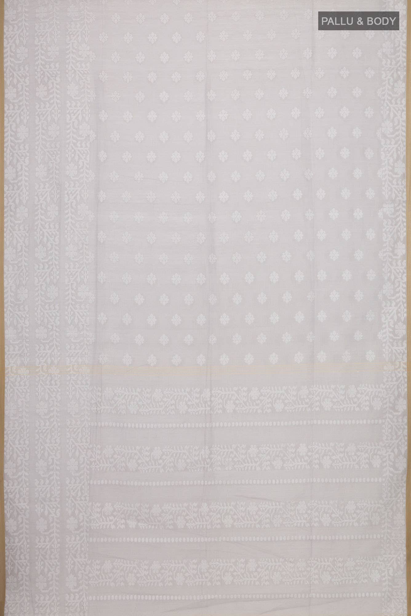 Mrinal-Grey Bengal Cotton Saree