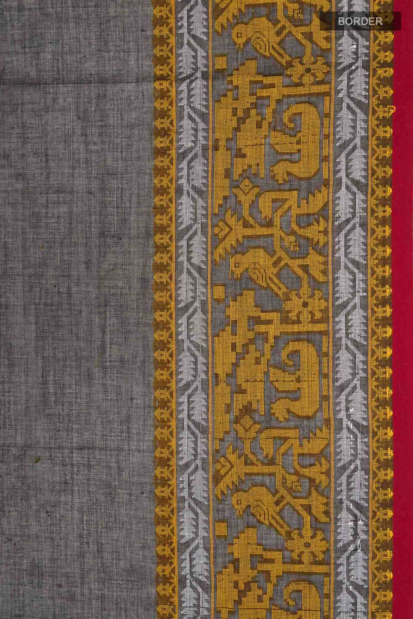 Priyambada-Black Bengal Cotton Saree