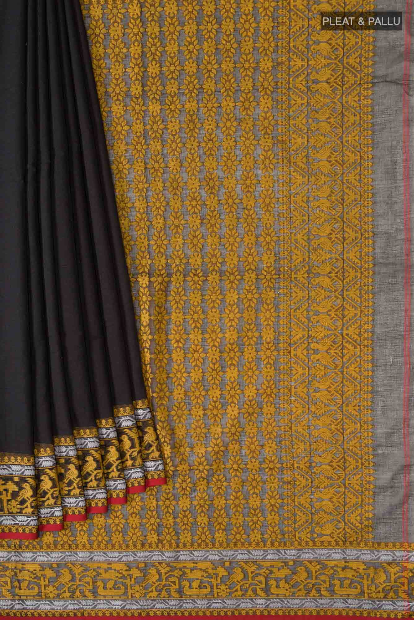 Priyambada-Black Bengal Cotton Saree