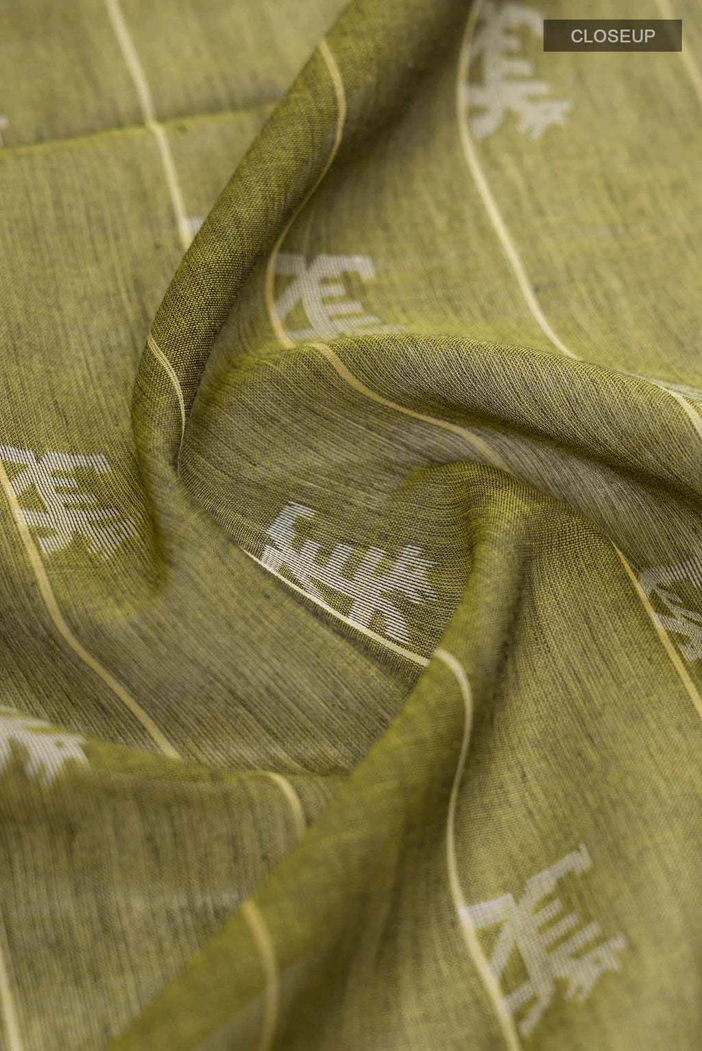 Anamika-Olive Green Bengal Cotton Saree