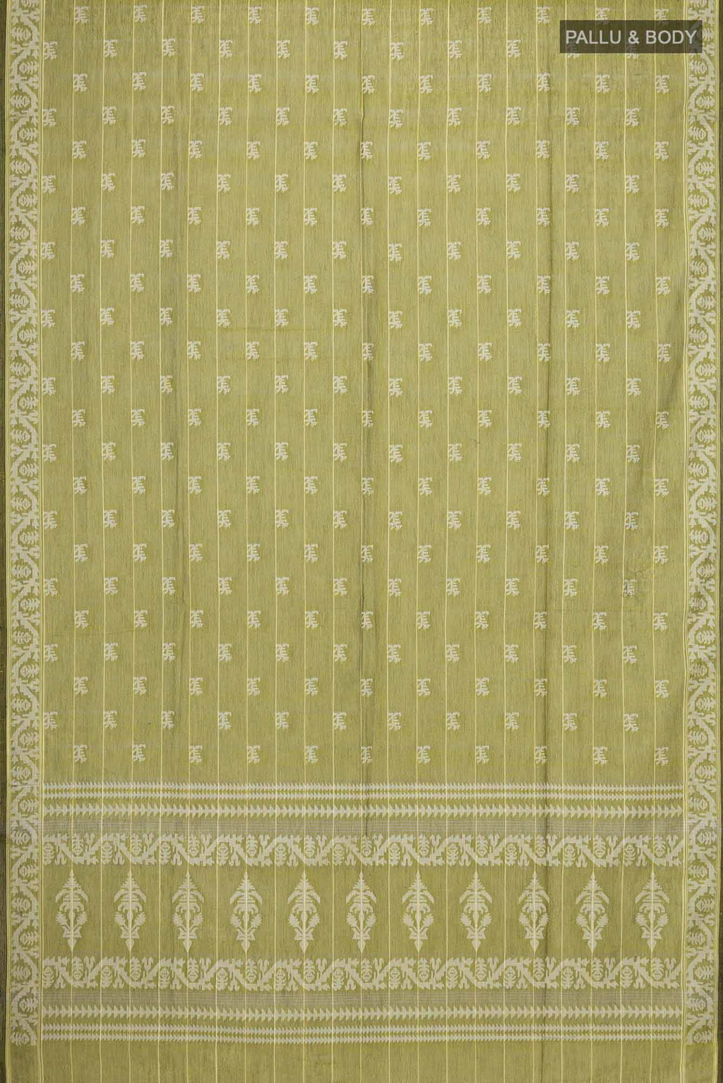 Anamika-Olive Green Bengal Cotton Saree