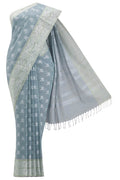 Aradhana-Grey Bengal Cotton Saree