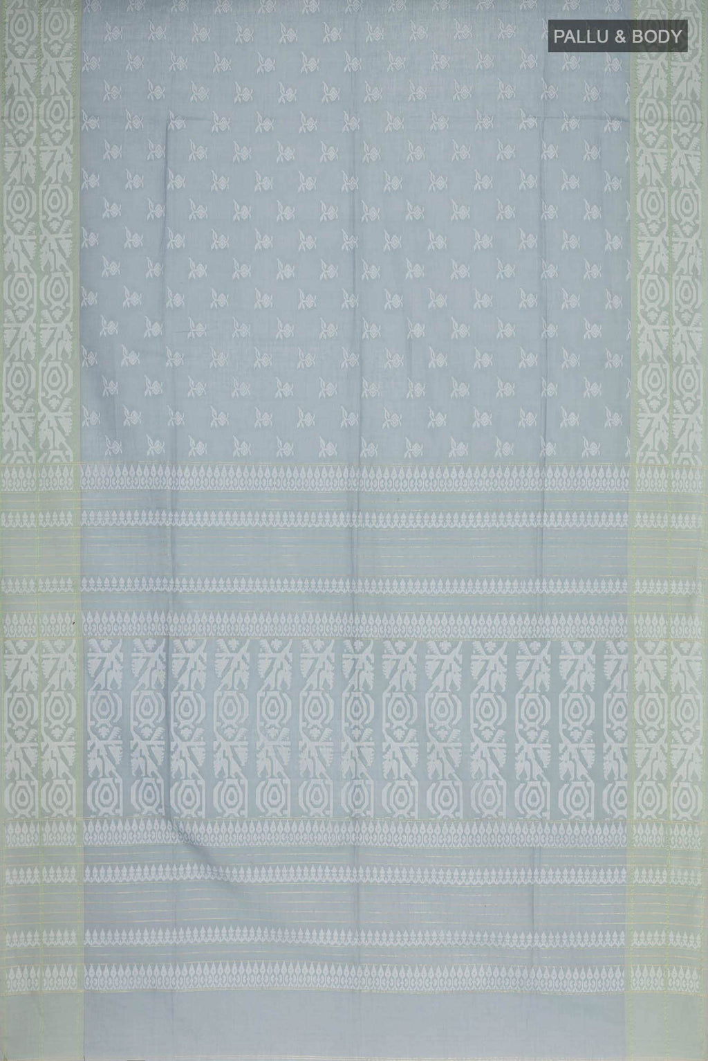 Aradhana-Grey Bengal Cotton Saree